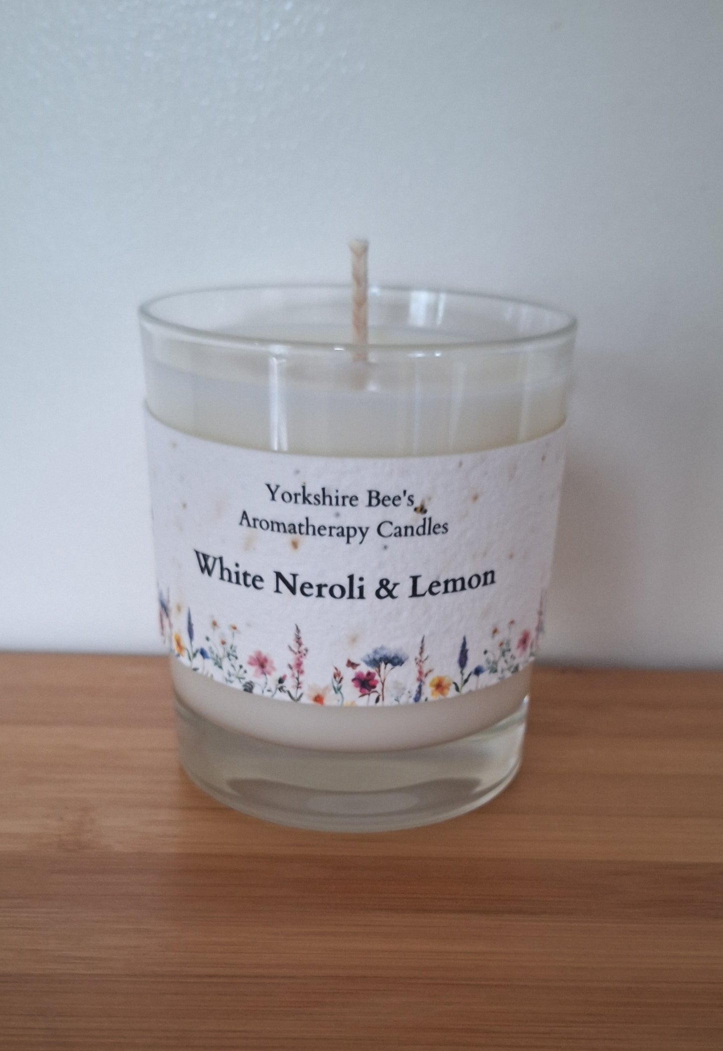 Soy Wax Glass Candle - White Neroli & Lemon