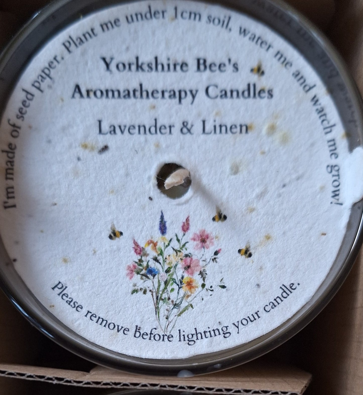 Soy Wax Glass Candle - Lavender & Linen