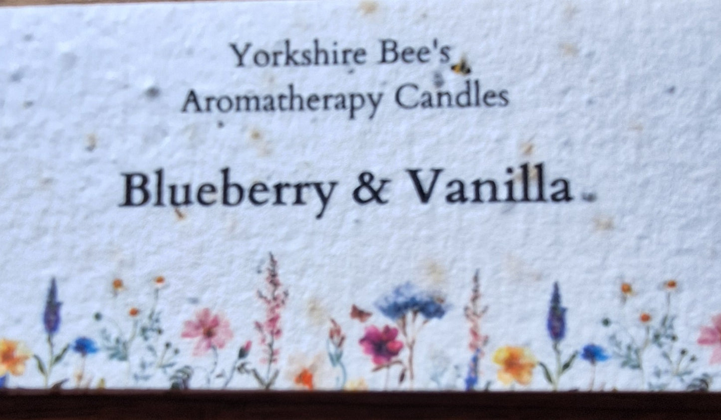 New Blueberry & Vanilla Soy Wax Candle